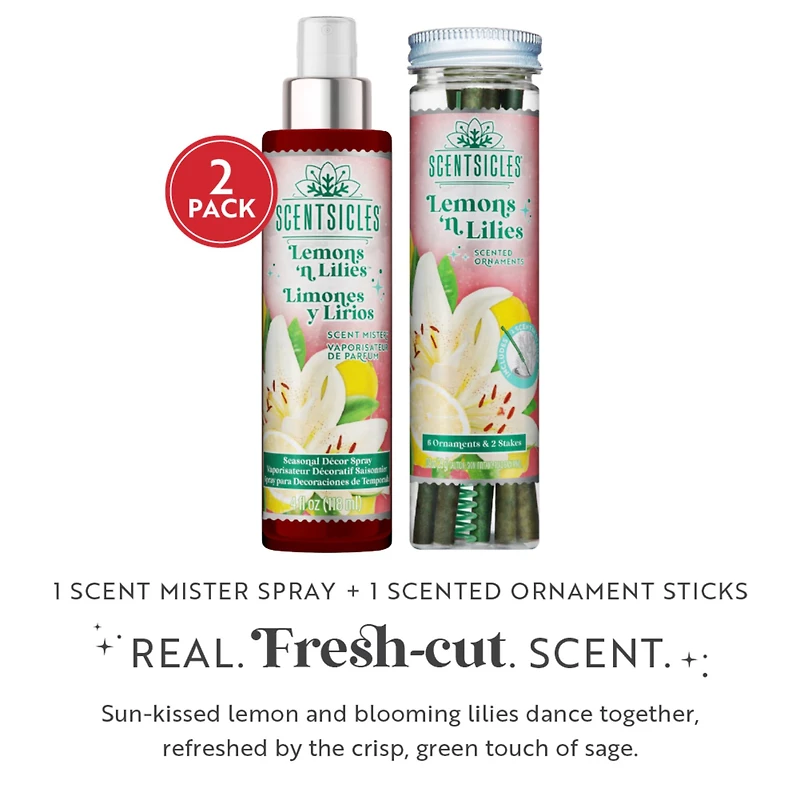Scentsicles Lemon 'n Lilies Stick 6 ct and Scent Mister Lemon 'n Lilies, 2 pack