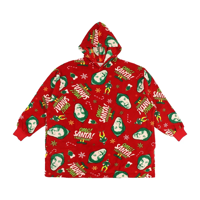 Elf™ OMG! Santa! Red Oversized Hoodie