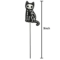 9" Black & White Cat Skeleton Pick by Ashland®