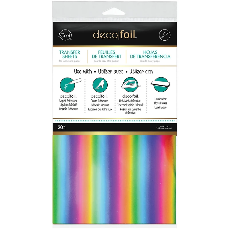 Deco Foil™ Rainbow Transfer Sheets
