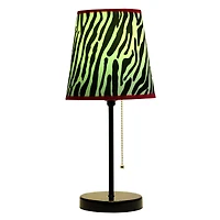 LimeLights 15.5" Funky Zebra Print Table Lamp