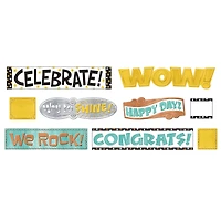 I Heart Metal WipeOff® Celebration Signs Mini Bulletin Board Set, 9ct.