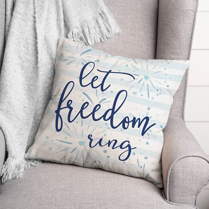 Let Freedom Ring Throw Pillow
