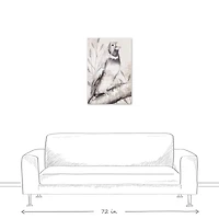 Dusty Blue Bird Canvas Wall Art