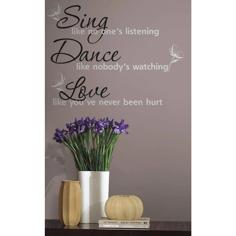 RoomMates Dance, Sing, Love Peel & Stick Wall Decals