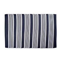 DII® Nautical Blue Multi Stripe Outdoor Rug, 4ft. x 6ft.
