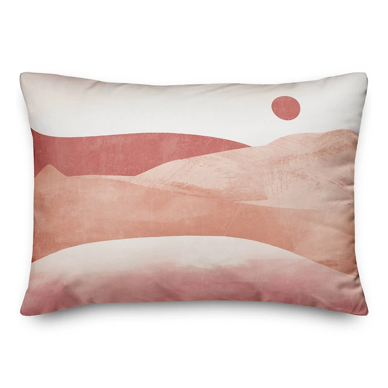 Blush Desert Landscape 14" x 20" Throw Pillow