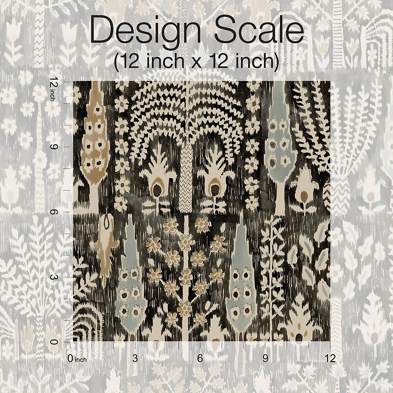 RoomMates Black Persian Ikat Peel & Stick Wallpaper