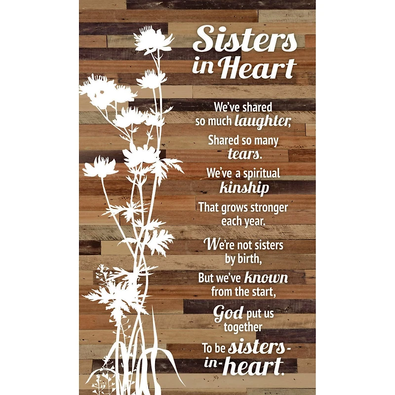 Sister in Heart Plaque with Easel