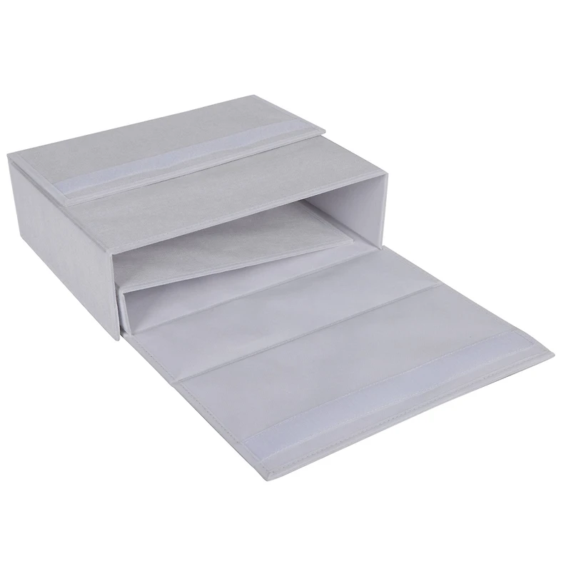 Organize It All 15" White Foldable Linen Closet Organizer