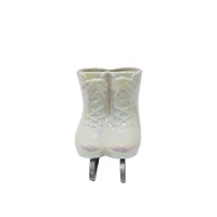 8" Iridescent White Ice Skates Ceramic Tabletop Décor by Ashland®