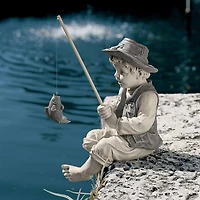 Design Toscano 15" Frederic, the Little Fisherman of Avignon Statue
