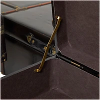 Black Faux Leather Studded Coffee Table Set