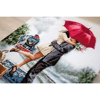 Luca-s Couple On Train Station Counted Cross Stitch Kit