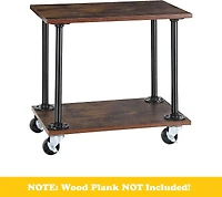 NEX™ Industrial Pipe Metal Table Legs with Casters
