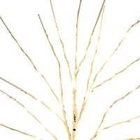 2 Pack 24in. Pre-Lit Artificial White Birch Branches, Warm White LED Lights