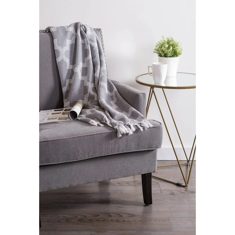 DII® Gray Lattice Throw