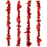 12 Pack:  Red Dyed Nugget Bamboo Coral Beads by Bead Landing™
