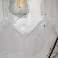 Hello Honey® Matte Black Oversized Geometric Glass Ceiling Light