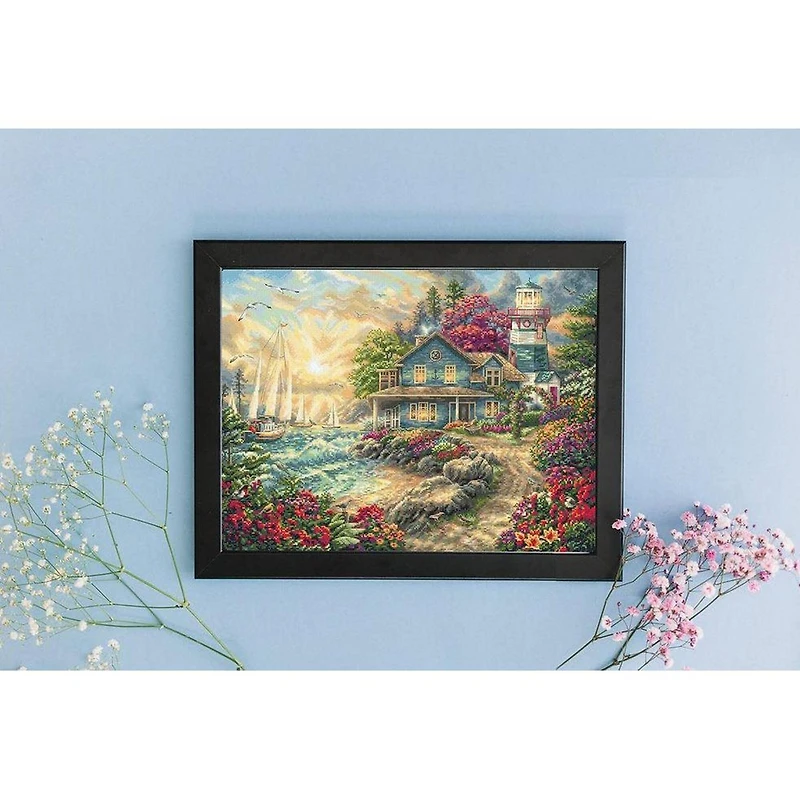 LetiStitch Sunrise by the Sea Counted Cross Stitch Kit