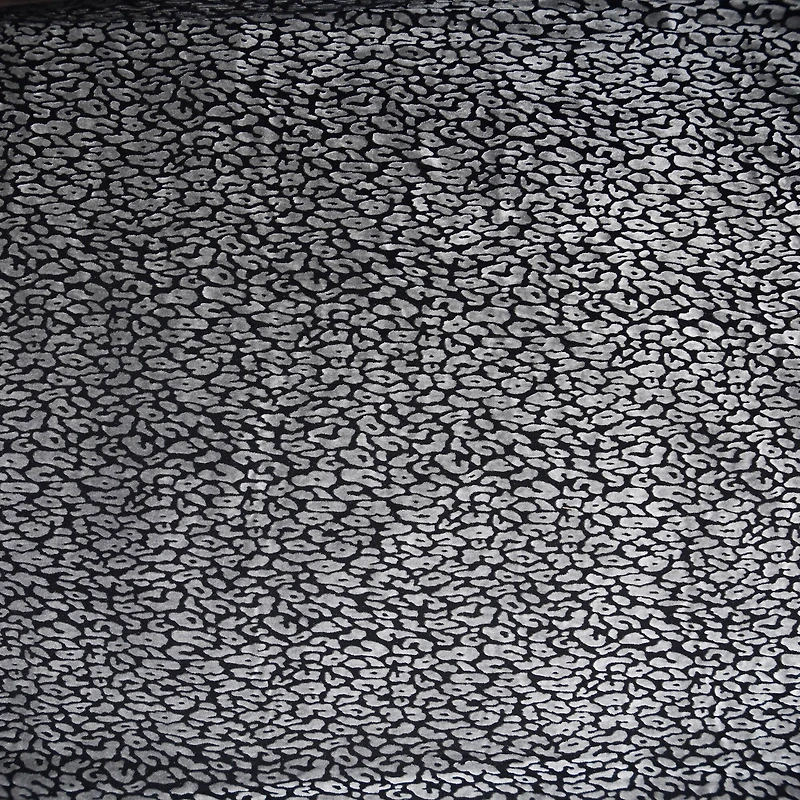Feldman Black & Gray Cheetah Print Velvet Fabric