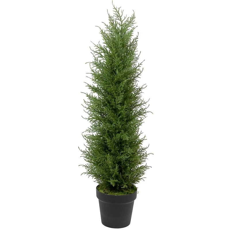 3ft. Unlit Artificial Cedar Pine Petite Arborvitae Tree in Round Pot