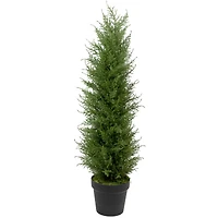 3ft. Unlit Artificial Cedar Pine Petite Arborvitae Tree in Round Pot