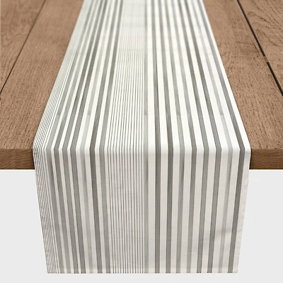 90" Stripes Watercolor Poly Twill Table Runner