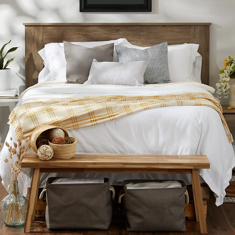 DII® Honey Gold Modern Farmhouse Plaid Throw