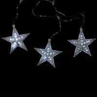 3ct. White LED Cascading Snowfall Star Christmas Lights