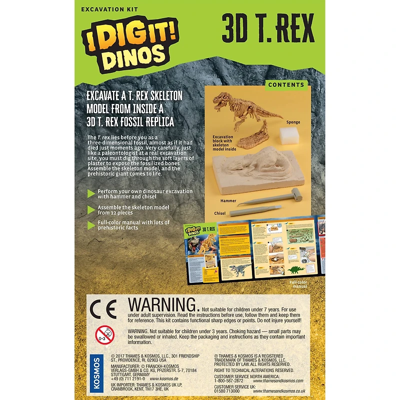 Thames & Kosmos I Dig It! Dinos 3D T. Rex Excavation Kit