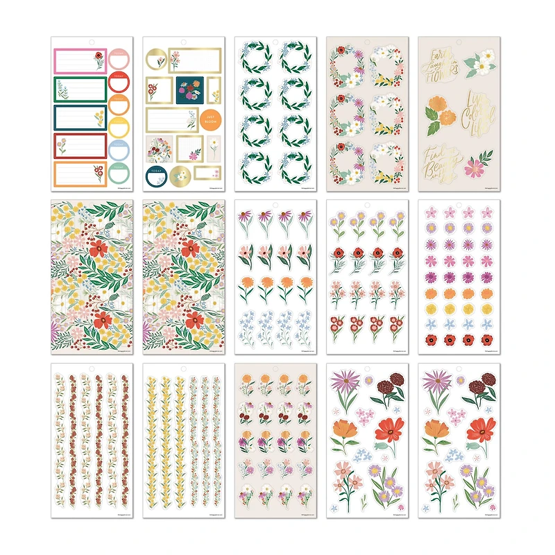 The Classic Happy Planner® Blooming Bouquet Sticker Book