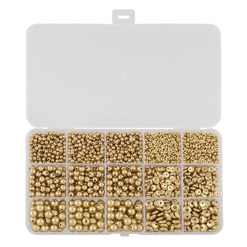 Gold Plastic Spacer Bead Mix by Bead Landing™