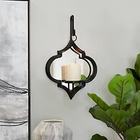 CosmoLiving by Cosmopolitan 16" Black Contemporary Wall Sconce
