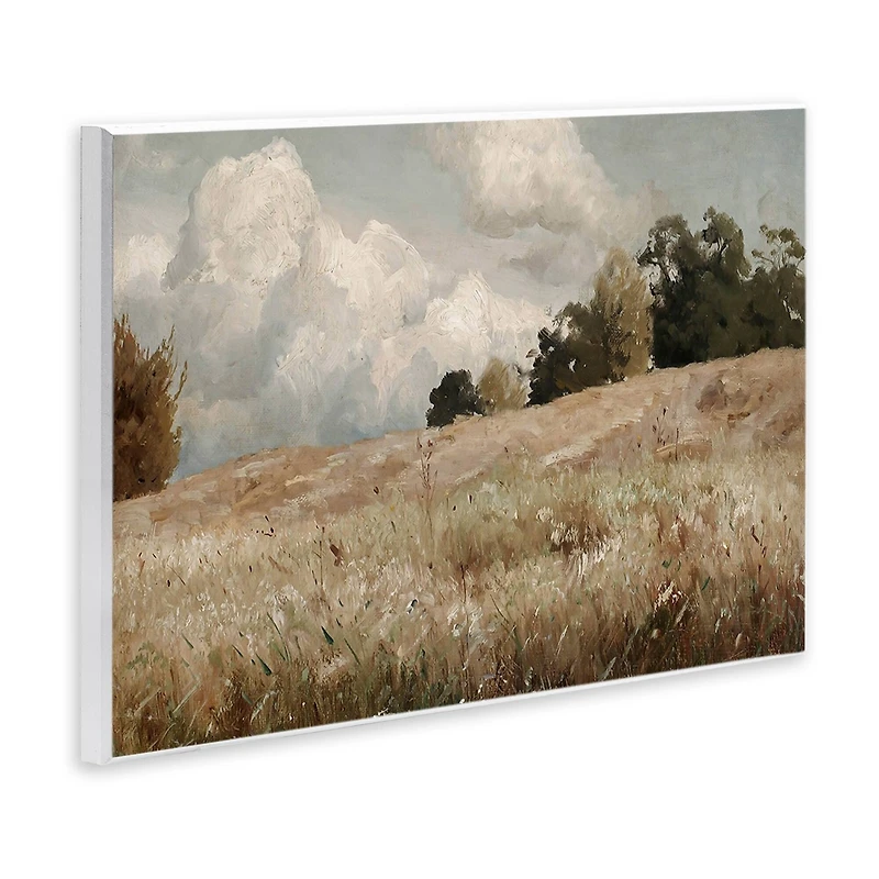 Stupell Industries Classic Cloudy Field Landscape Wall Plaque Art