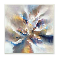 Stupell Industries Complex Abstraction Grey Orange Brush Strokes,12" x 12"