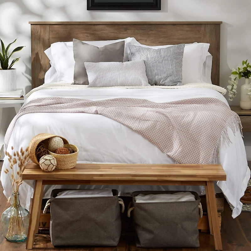 DII® Dusty Lilac & White Waffle Knit Throw