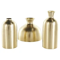 Gold Minimal Metal Vase Set