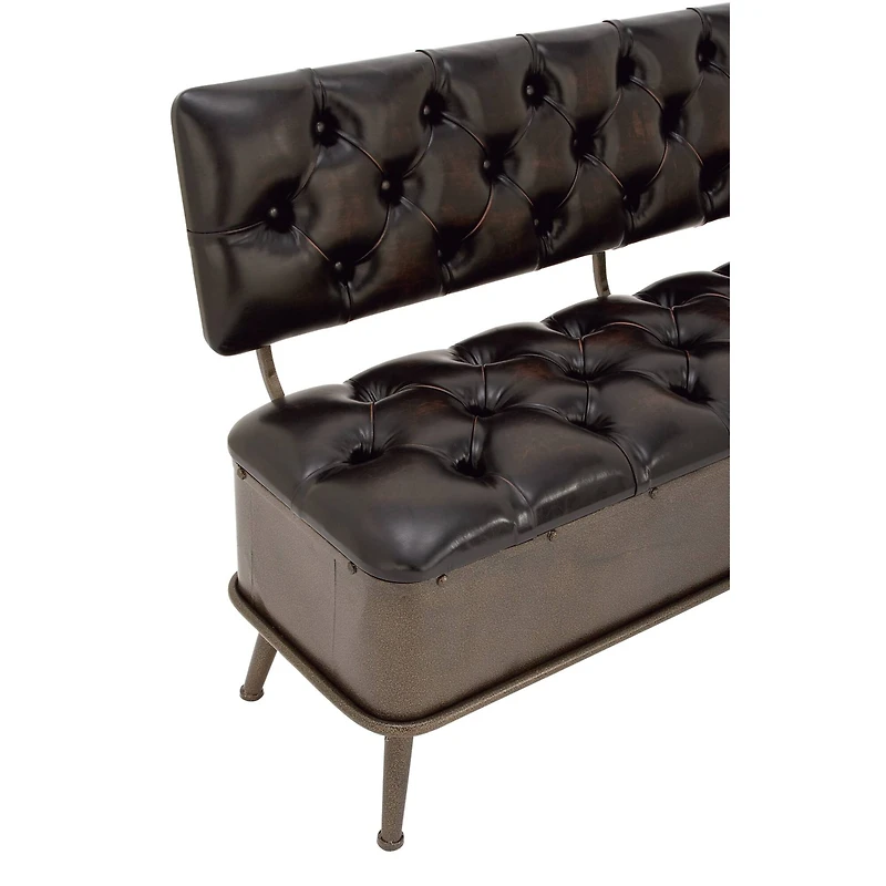 Black Iron Industrial Bench
