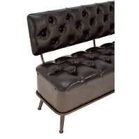 Black Iron Industrial Bench