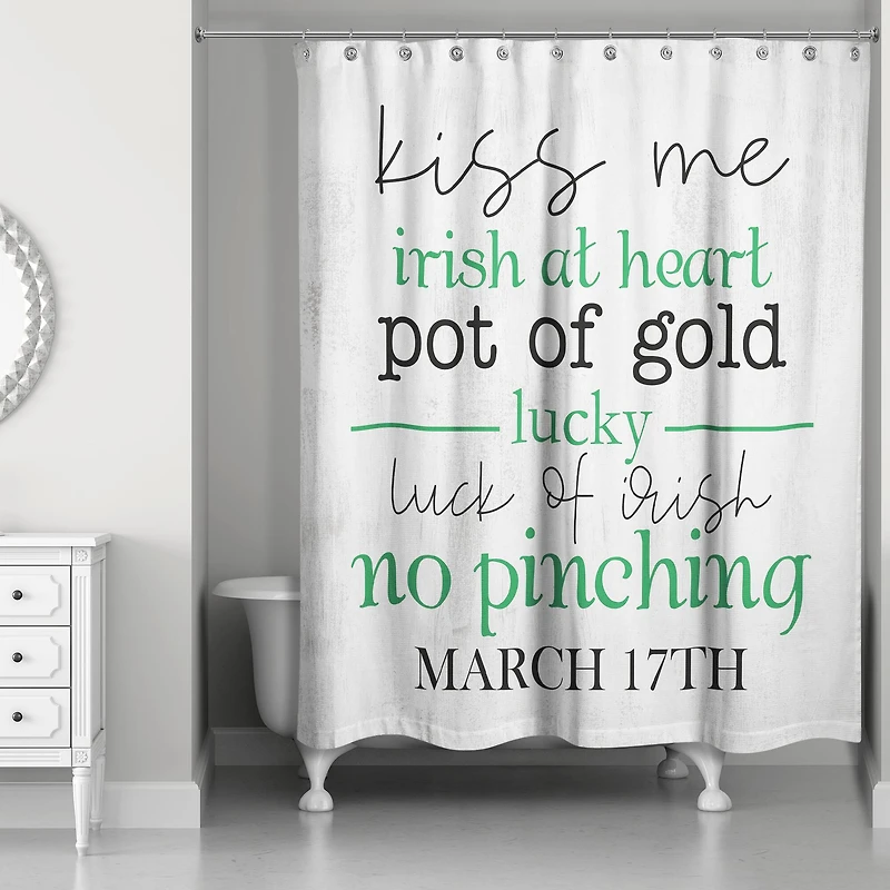 Irish St Patricks Saying Shower Curtain 71" x 74" Shower Curtain