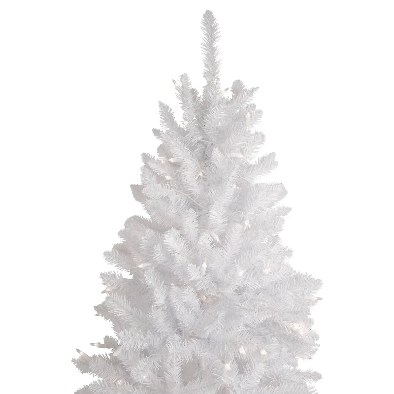 9ft. Pre-Lit Rapids White Pine Pencil Artificial Christmas Tree, Clear Lights