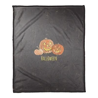 Jack-o'-lanterns Fleece Throw