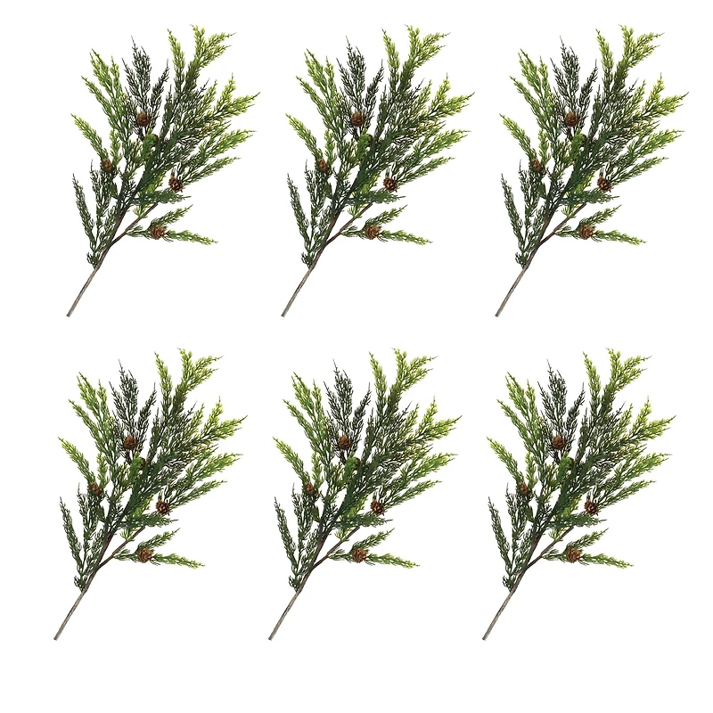 31.5" Pine Leaf & Pinecone Sprays, 6ct.