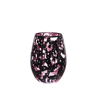 13.5oz. Pink & Black Skull Wine Glass by Ashland®
