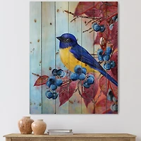 Designart - Bright Bird Bullfinch Sitting On A Branch I