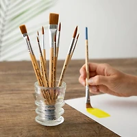 Brown Synthetic Flat & Round Brushes by Artist's Loft® Necessities™