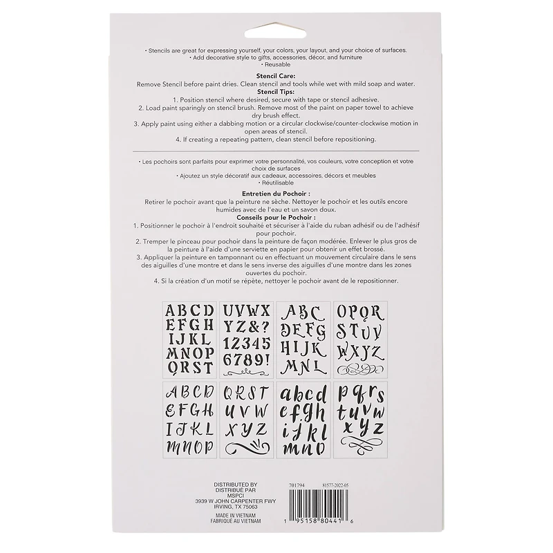 1.5" Whimsy Alphabet Stencils by Craft Smart®