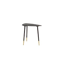 24" Black Iron Industrial Accent Table