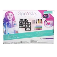 Bright Stripes Spa*rkle Rainbow Festival Body Art Set